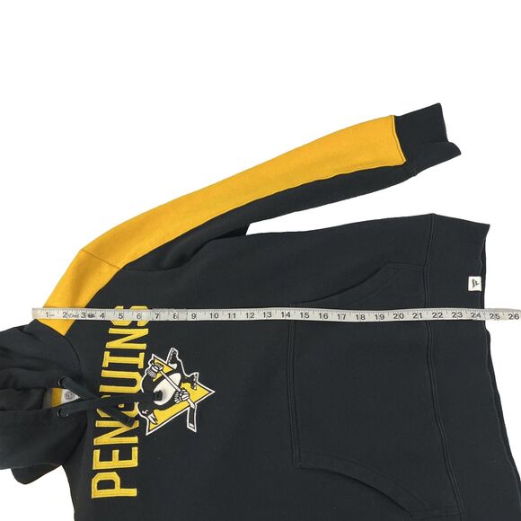 Mens Fanatics Pittsburgh Penguins Hoodie Sweatshirt Sz S Black Yellow - Picture 8 of 9
